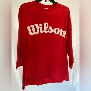 Vintage 90s Style Wilson Crew neck Sweatshirt Boxy Cut Throwback Retro Size XL